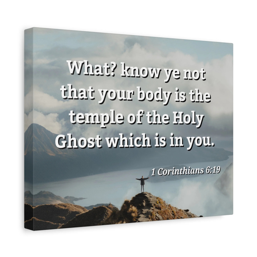 Scripture Walls Holy Ghost 1 Corinthians 6:19 Bible Verse Canvas Christian Wall